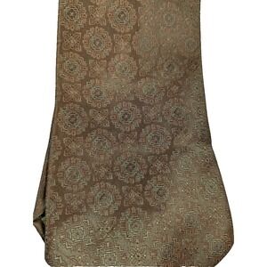 Wembly Vintage Men's Necktie Brown Gold Polyester Classic